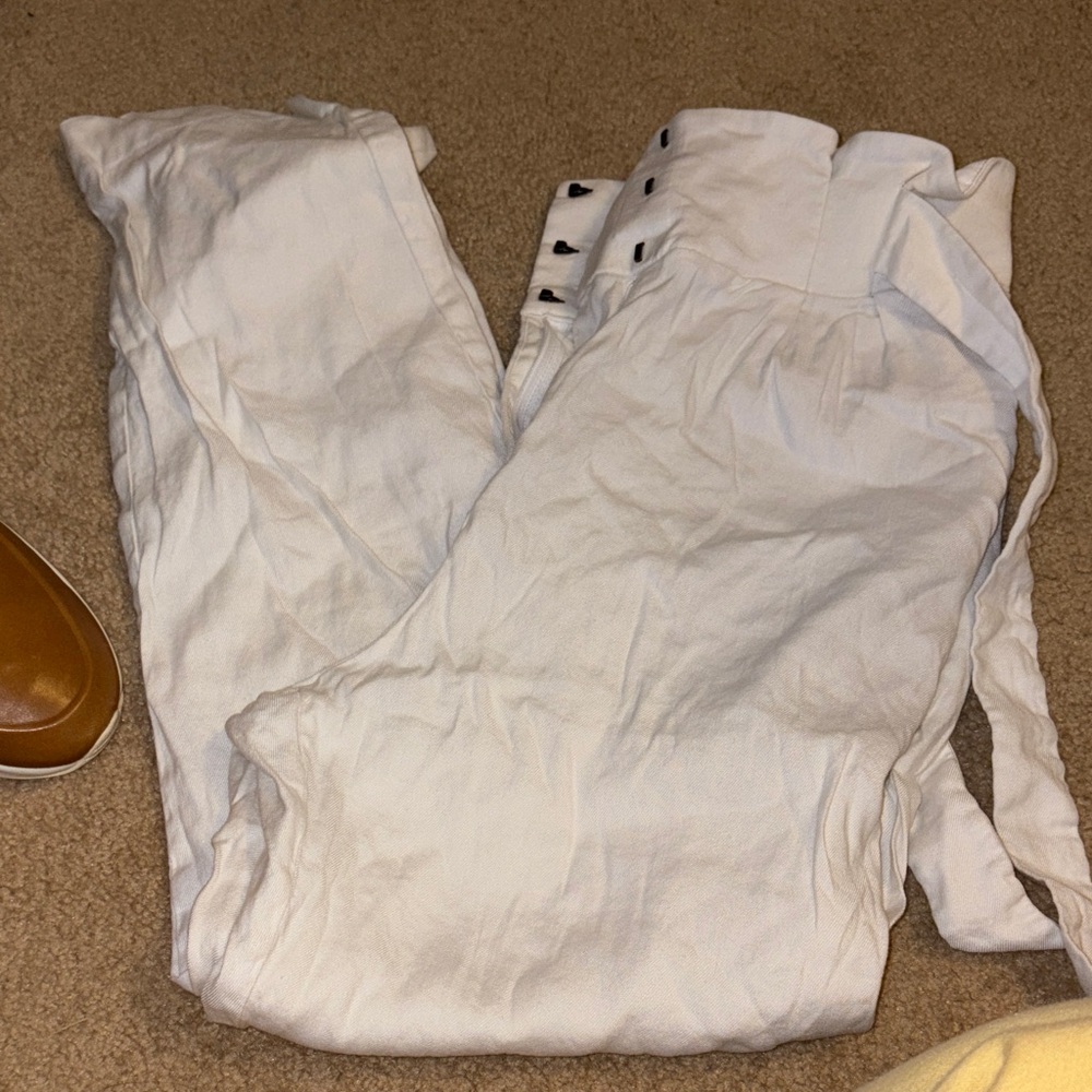 Women’s Ankle Super High raise White Pants